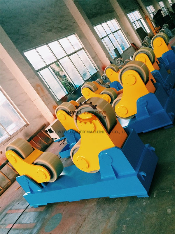 Hydraulic Rubber Lined Steel Pipe Rollers For Welding 20 Loading Capaicty Iso Approved