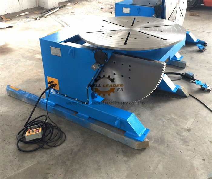 Tilting Rotary Welding Positioner With Slew Bearing Oil Free Gearbox