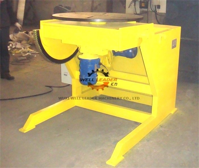 Yellow Pipe Welding Rotators Positioners , Welding Rotary Table With Multiple Indexer