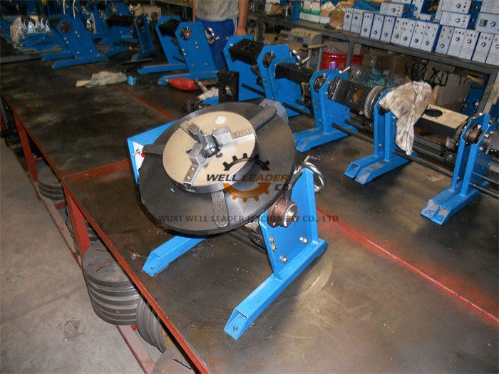 Manual Pipe Rotary Welding Positioner Table With Hand Wheel 0 - 90 Dgr Tilting