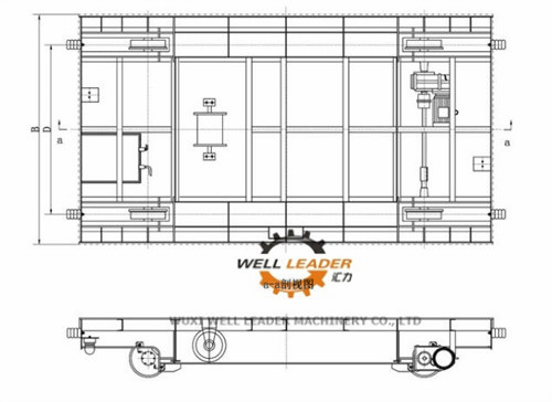 Heavy Duty Rail Flat Electric Transfer Cart 100ton Table 1800x3000mm On tracks
