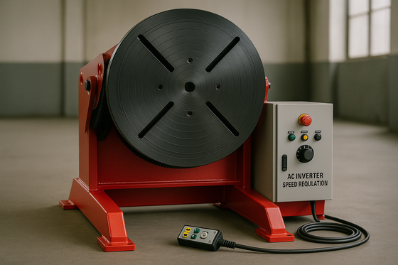 Electric Cabinet And Remote Control Welding Positioner Turntable 360° Rotating AC Inverter Speed Regulation