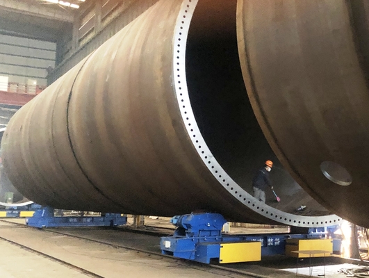 300t Hydraulic Tank Rotator Manufacturers Motorized Wheel Monopile Production Fit-up Rotator